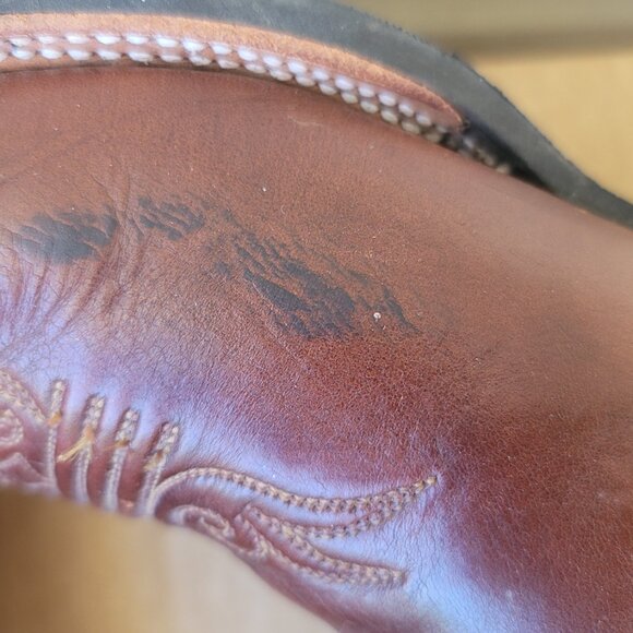 Lucchese 2000 Orange Brown Leather Embroidered Cowgirl Western Boots Women 10 B - Picture 10 of 16